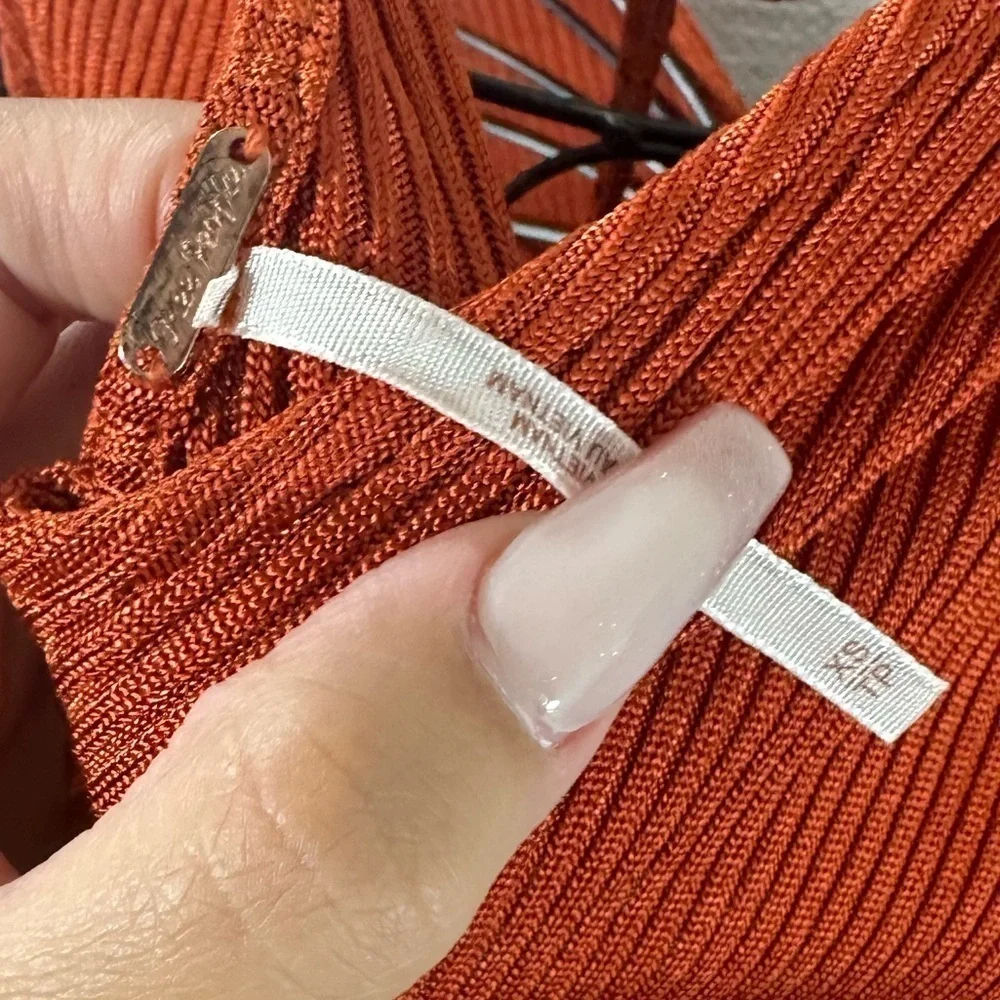 Free People no excuses cropped top in terracotta size XS
